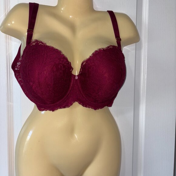 Victoria's Secret Dream Angels 40DD Lined Demi Padded Bra Lace - Picture 2 of 11